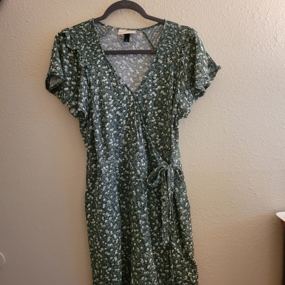 Cottagecore Floral Wrap Dress